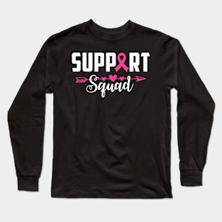 Breast Cancer Warrior Support Squad Breast Cancer Awareness Women Long Sleeve T-Shirt